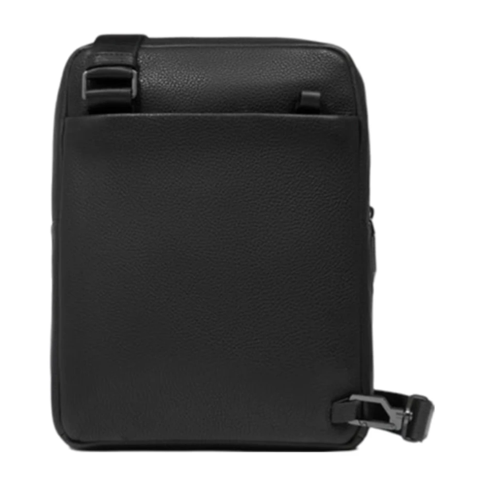 Piquadro Heren Schoudertas met iPad Vak Black Heren