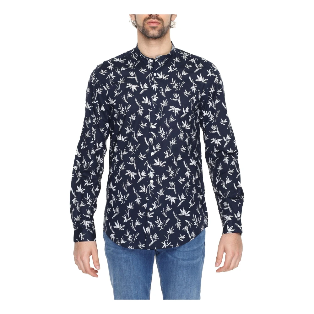 Antony Morato Men's Blue Floral Button-Up Shirt