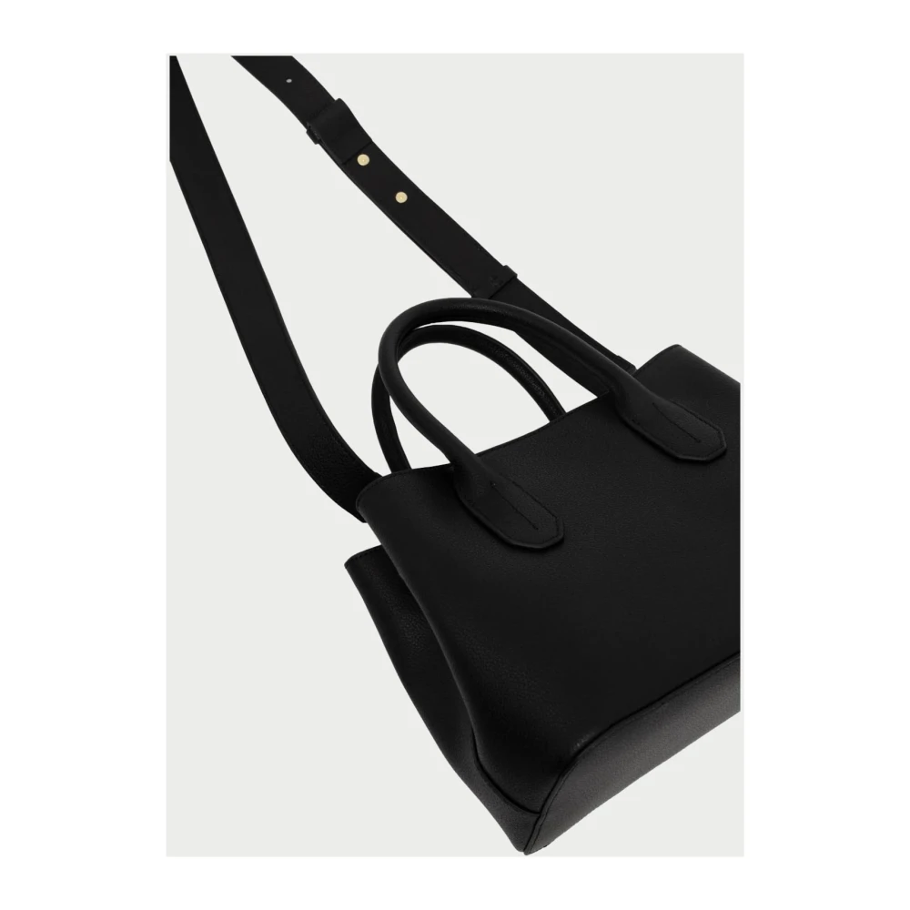 PATRIZIA PEPE Zwarte Leren Mini Shopper Black Dames