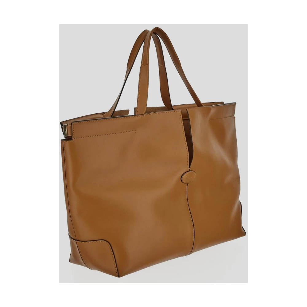 TOD'S Leren Folio Tas Brown Dames