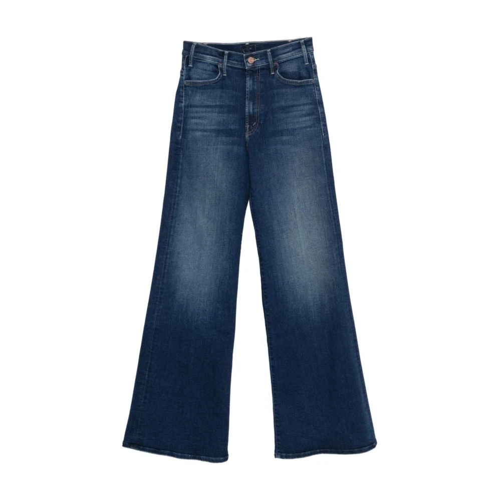 Mother Women's Blue Wide Jeans, W25, Wide Leg Cropped Jeans