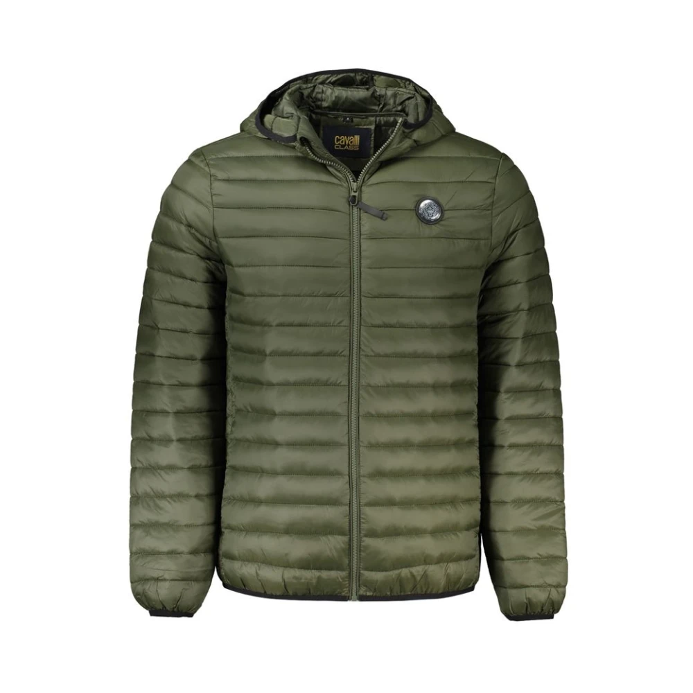 Cavalli Class , Winter Jackets, Male, Green, S, Green Polyamide Men's Jacket