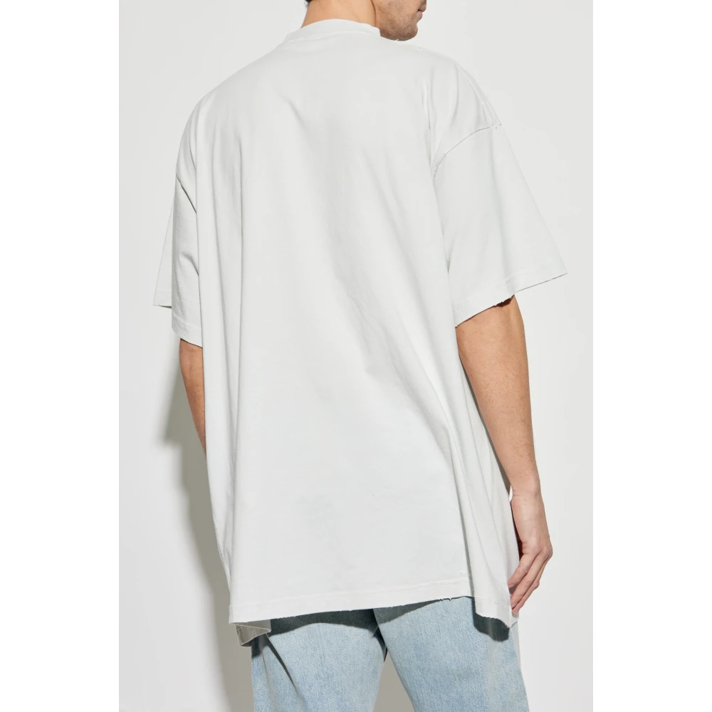Balenciaga T-shirt met vintage-effect Gray Heren