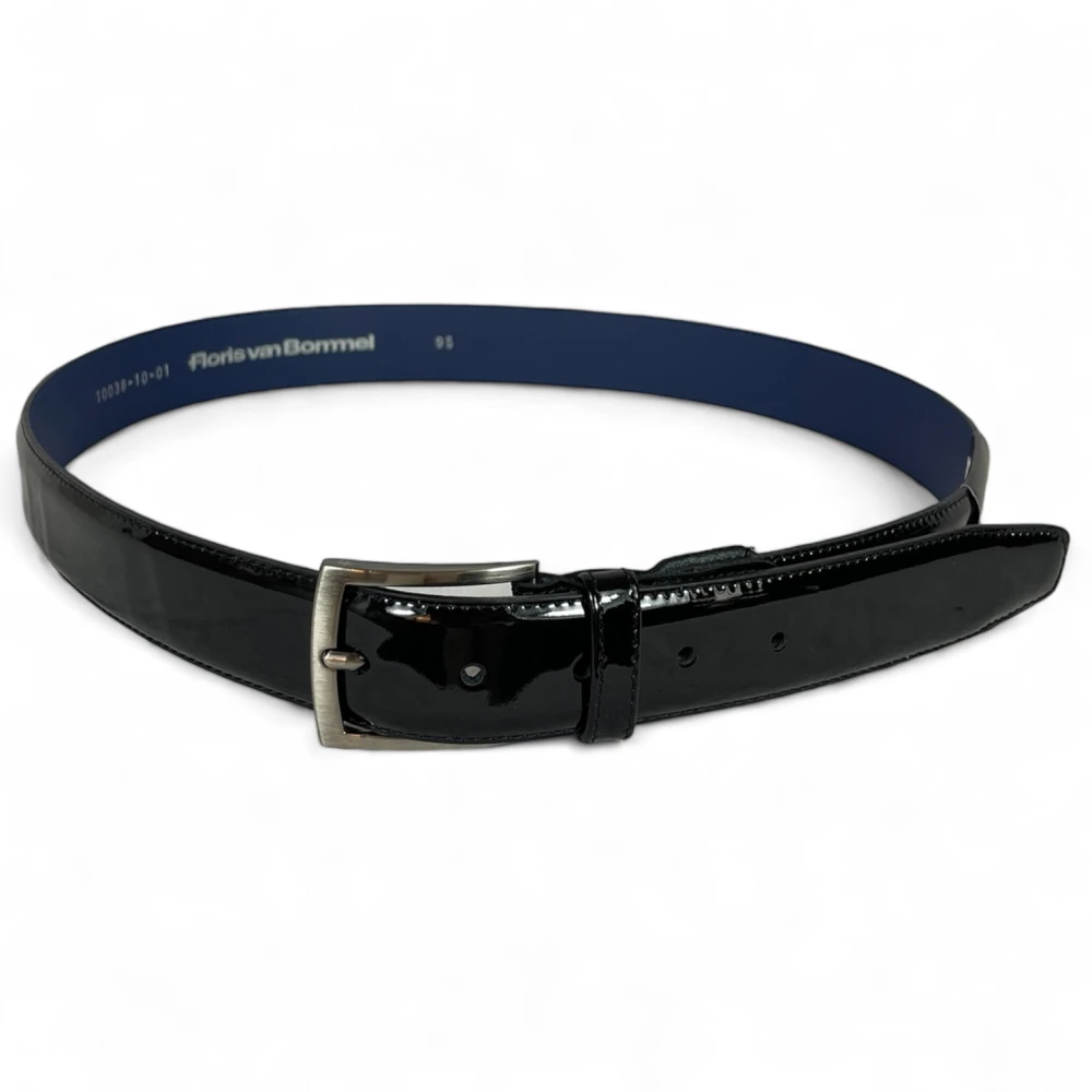 Van Bommel Floris Heren Riem Zwart Lakleer Black Heren