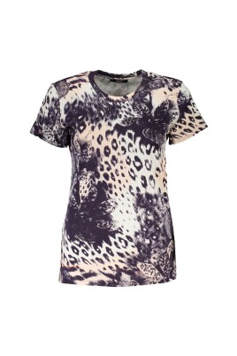 t-shirt-rose-a-motif-avec-logo