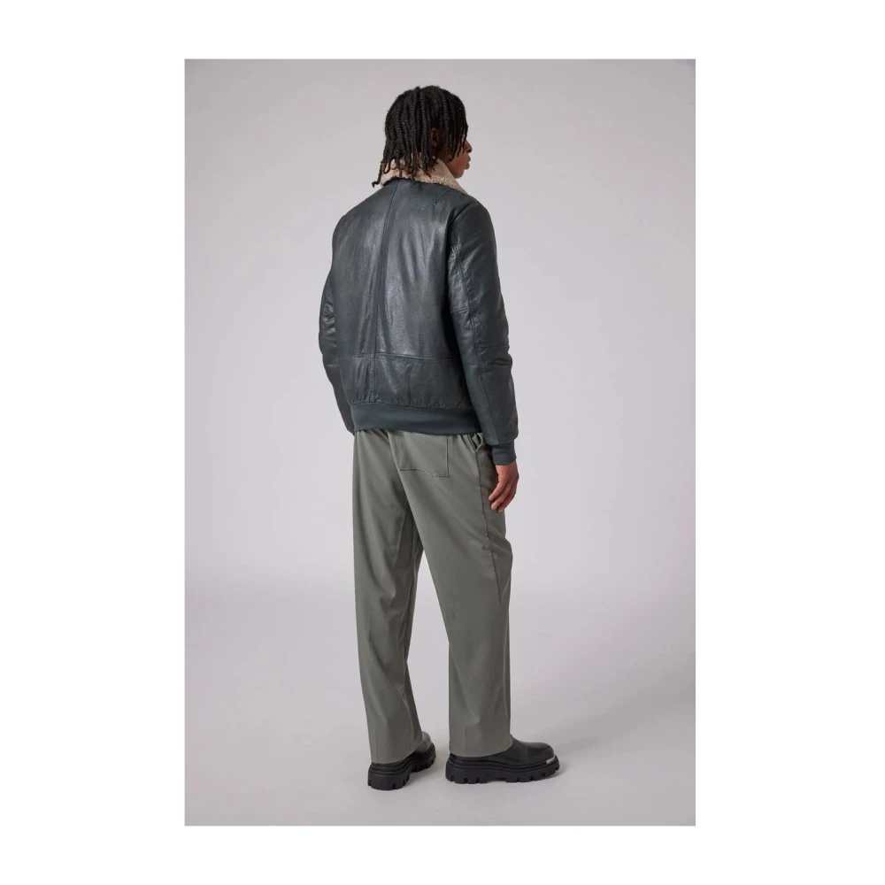 Parajumpers Josh Leren Bomberjack in Grijs Gray Heren