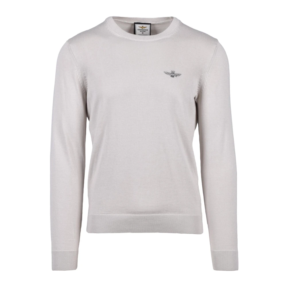 aeronautica militare Militaire Stijl Katoenen Shirt Beige Heren