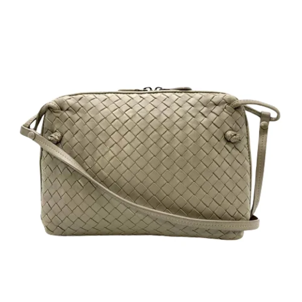 Bottega Veneta Vintage Pre-owned Leather shoulder-bags Gray Dames