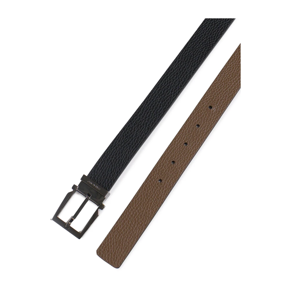 Salvatore Ferragamo Katoenen Elastan Riemen Black Heren