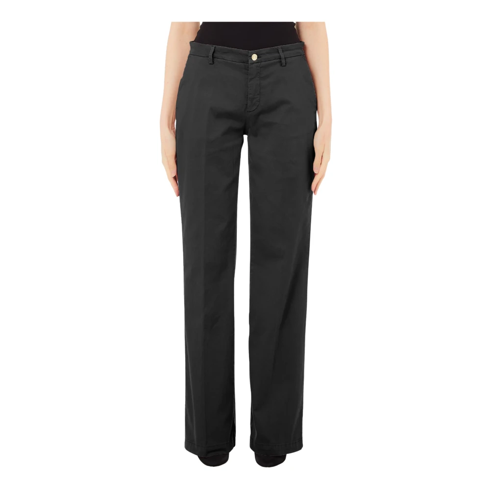 Liu Jo Flare Broek Lichtgewicht Broek Black Dames