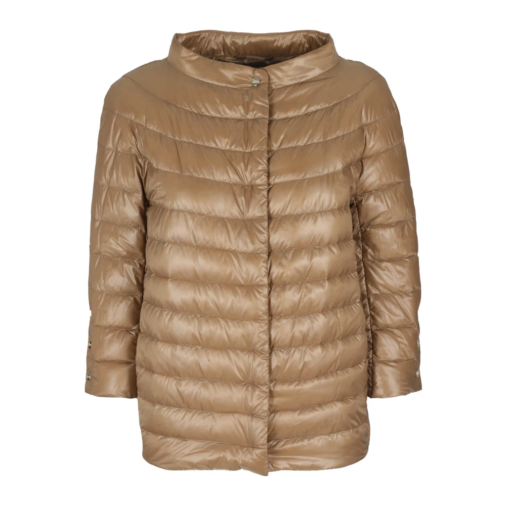 Herno Ultralichte Nylon Jas Beige Dames