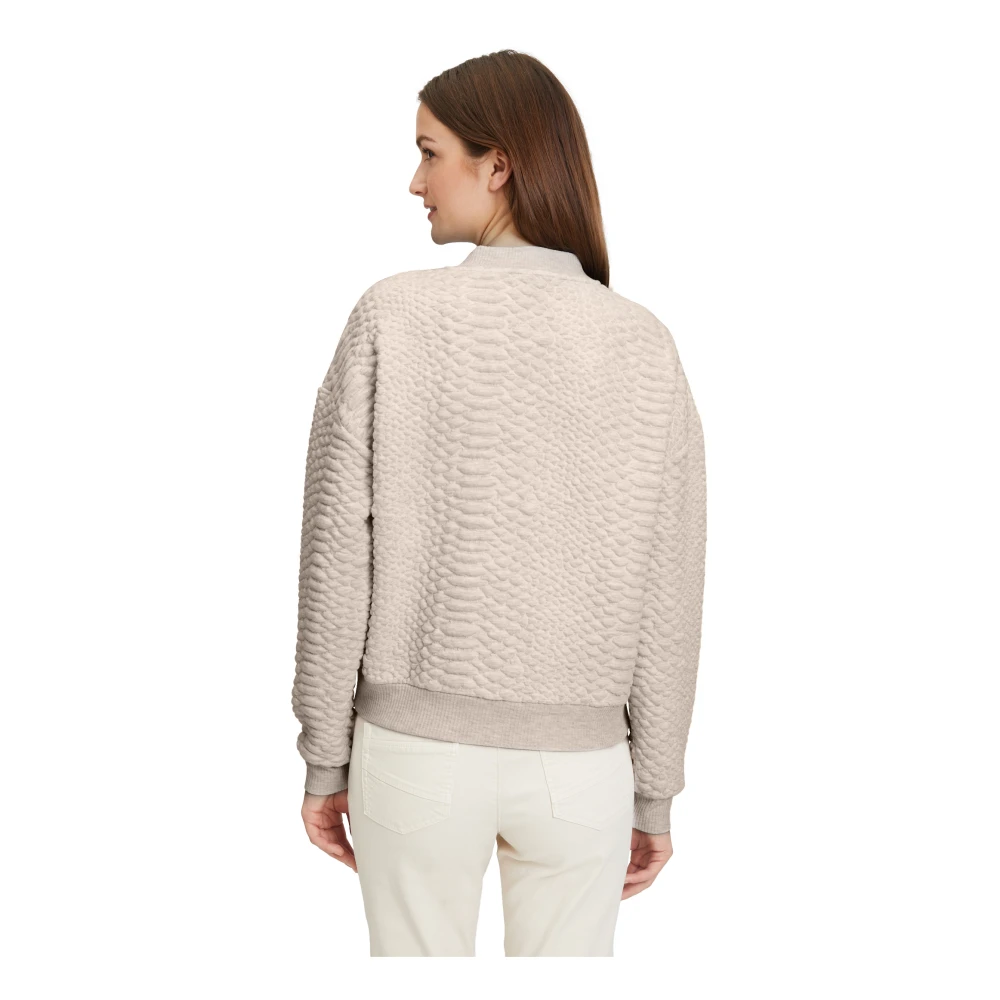 Betty & Co Sweatjack met moderne stijl Beige Dames