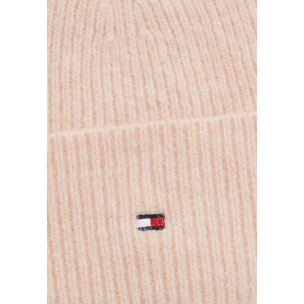Tommy Hilfiger Essentiële Vlag Fuzzy Beanie Vrouwen Pink Dames