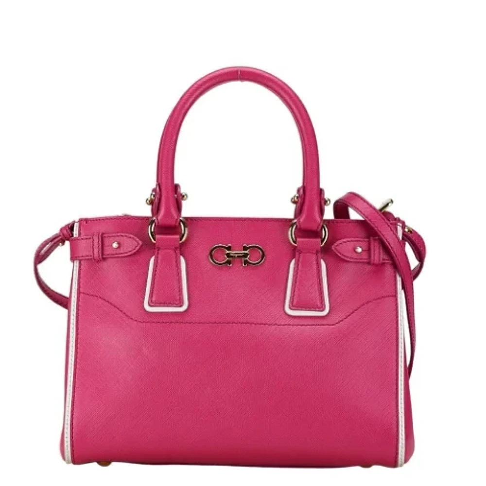 Salvatore Ferragamo Pre-owned Leather handbags Pink Dames