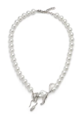 Cat And Mouse Pearl Necklace