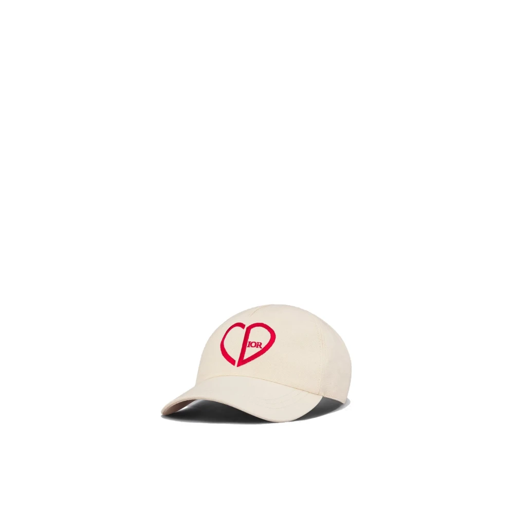Dior Hart Cap met CD Borduurwerk Beige Heren
