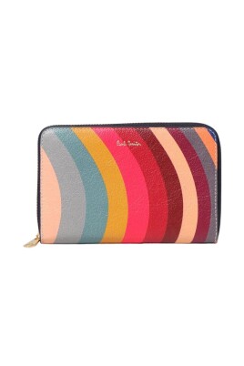multicolor-zip-leather-wallet