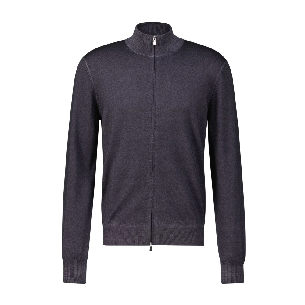 Gran Sasso Wollen Vest Rechte Snit Zachte Brei Gray Heren