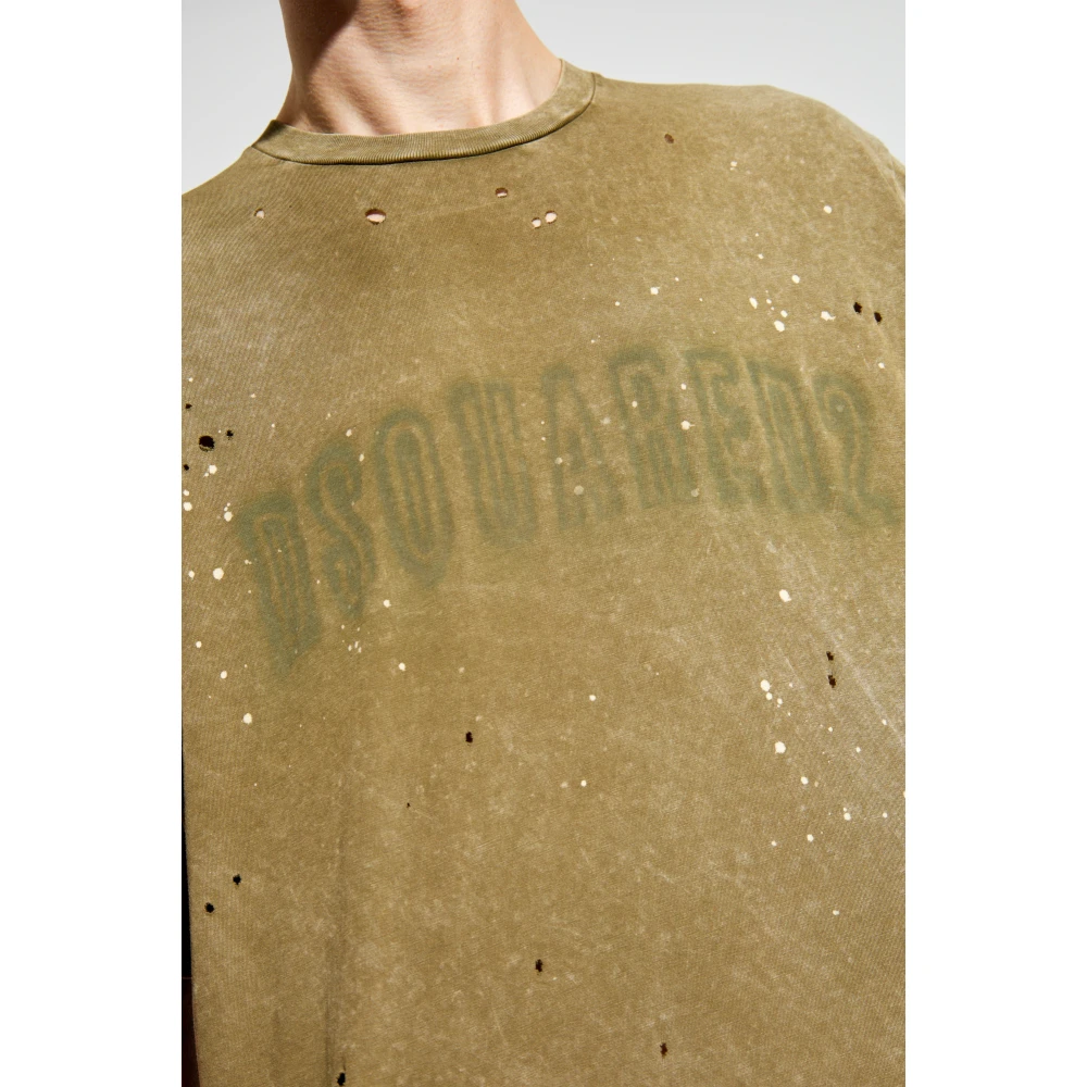 Dsquared2 Katoenen t-shirt Green Heren