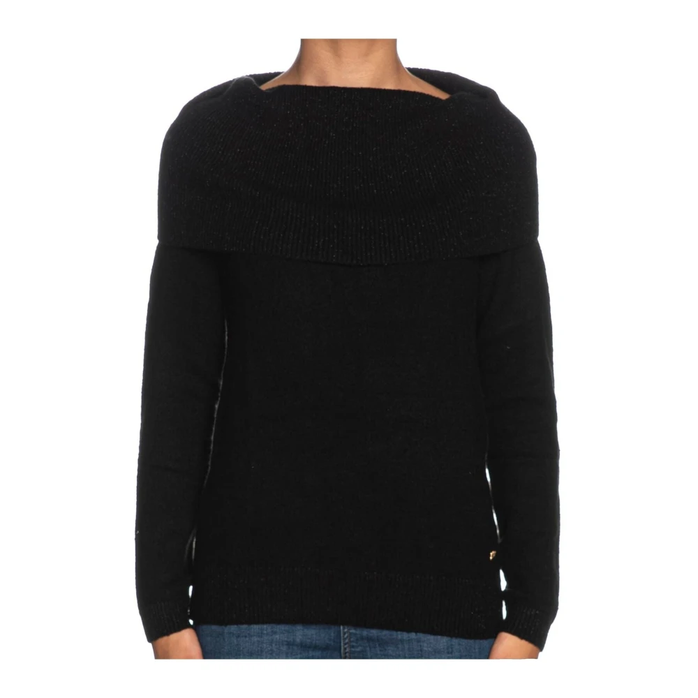 YES ZEE Damesweater met ringkraag Black Dames