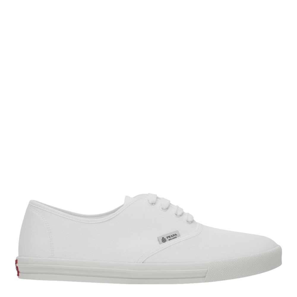 Prada Drill Fabric Sneakers Heren Schoenen Wit