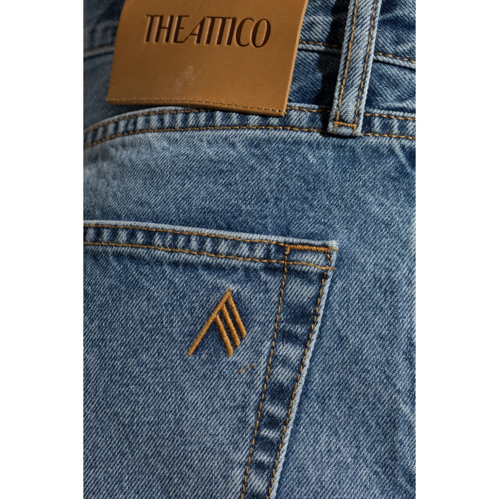 The Attico Jeans met logo Blue Dames