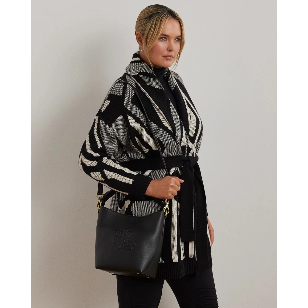 Ralph Lauren Middelgrote Witley leren bucket bag Black Dames