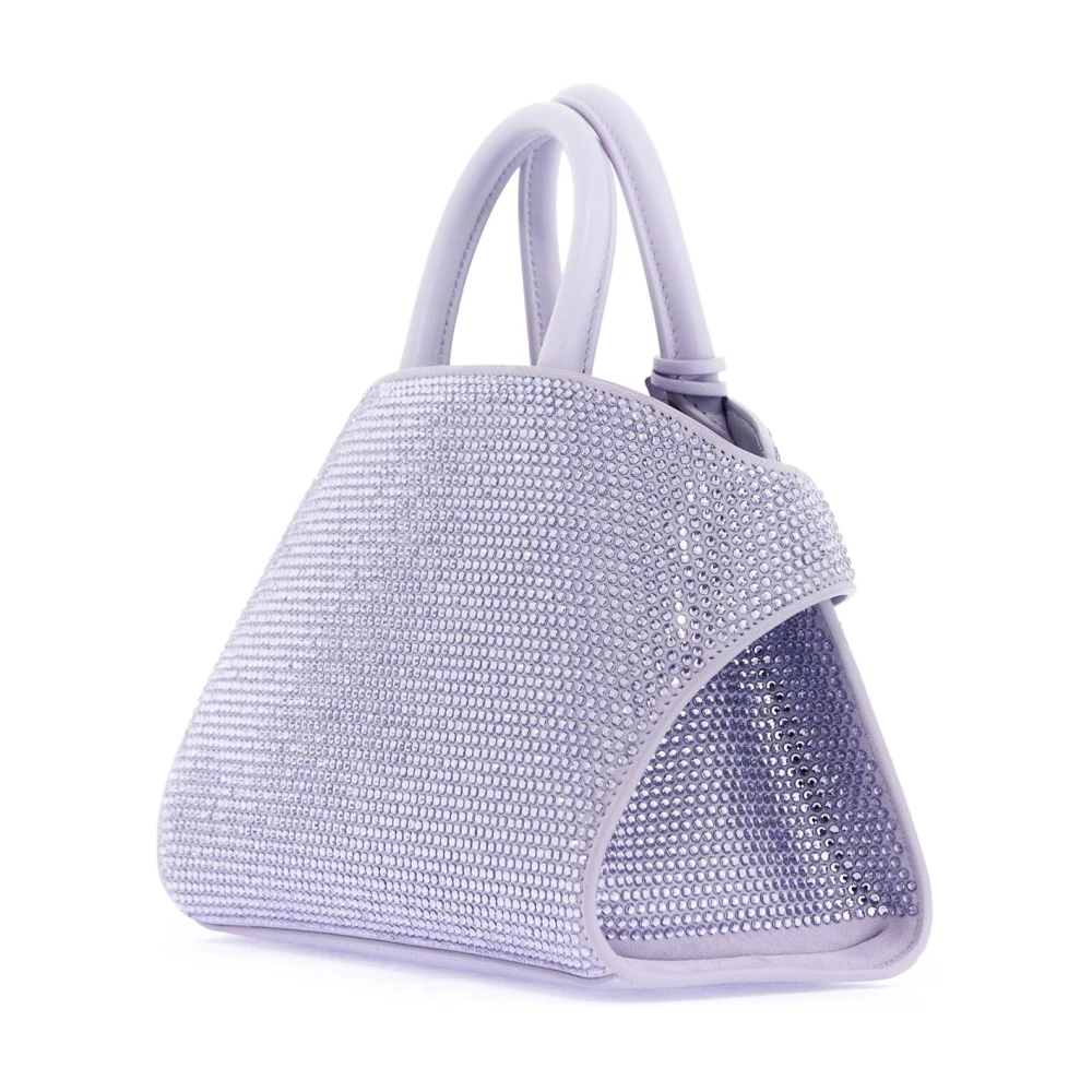 Salvatore Ferragamo Suède handtas met kristallen en verstelbare banden Purple Dames