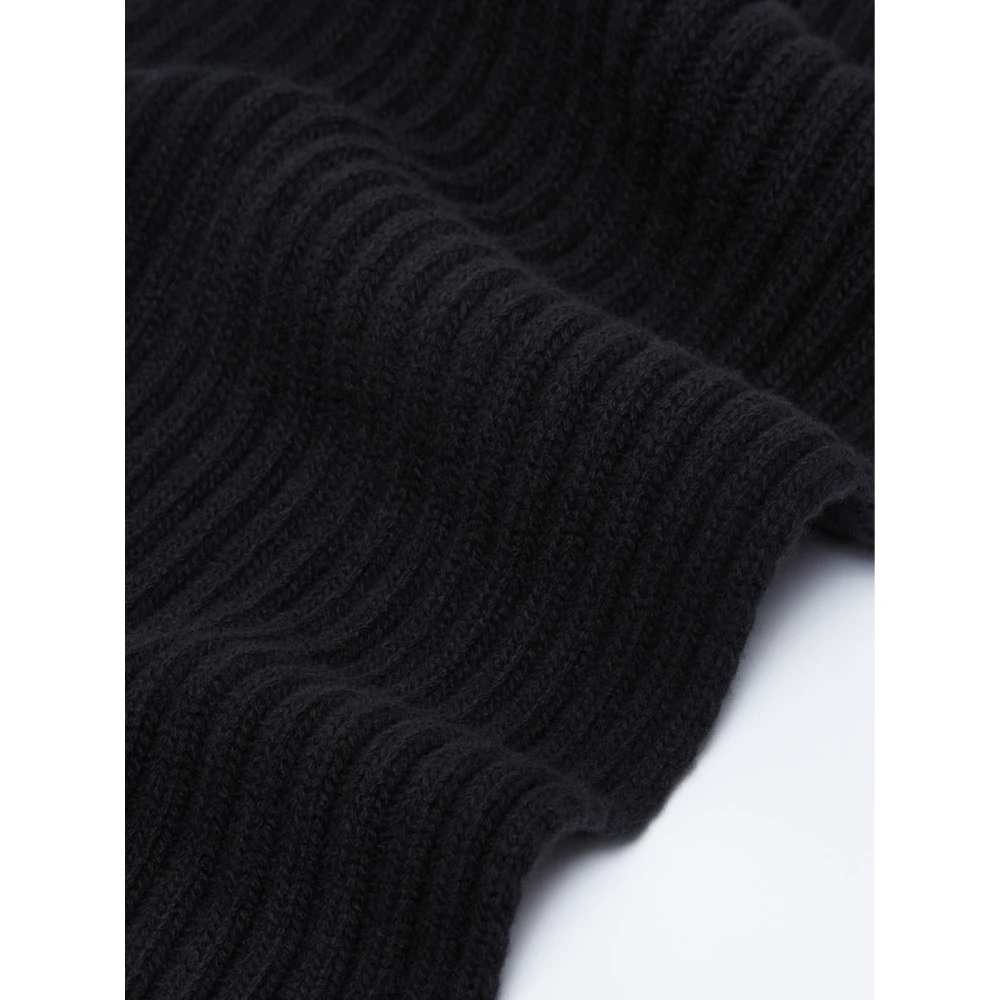 Max Mara Weekend Butterfly Wool Scarf Black Dames