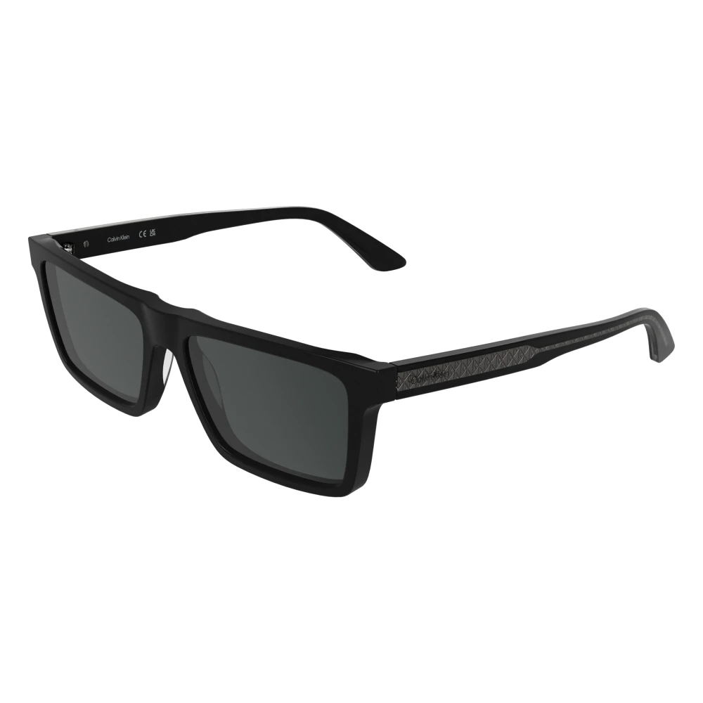 Calvin Klein Black Sunglasses, Male, 59 Mm, Rectangle Sunglasses