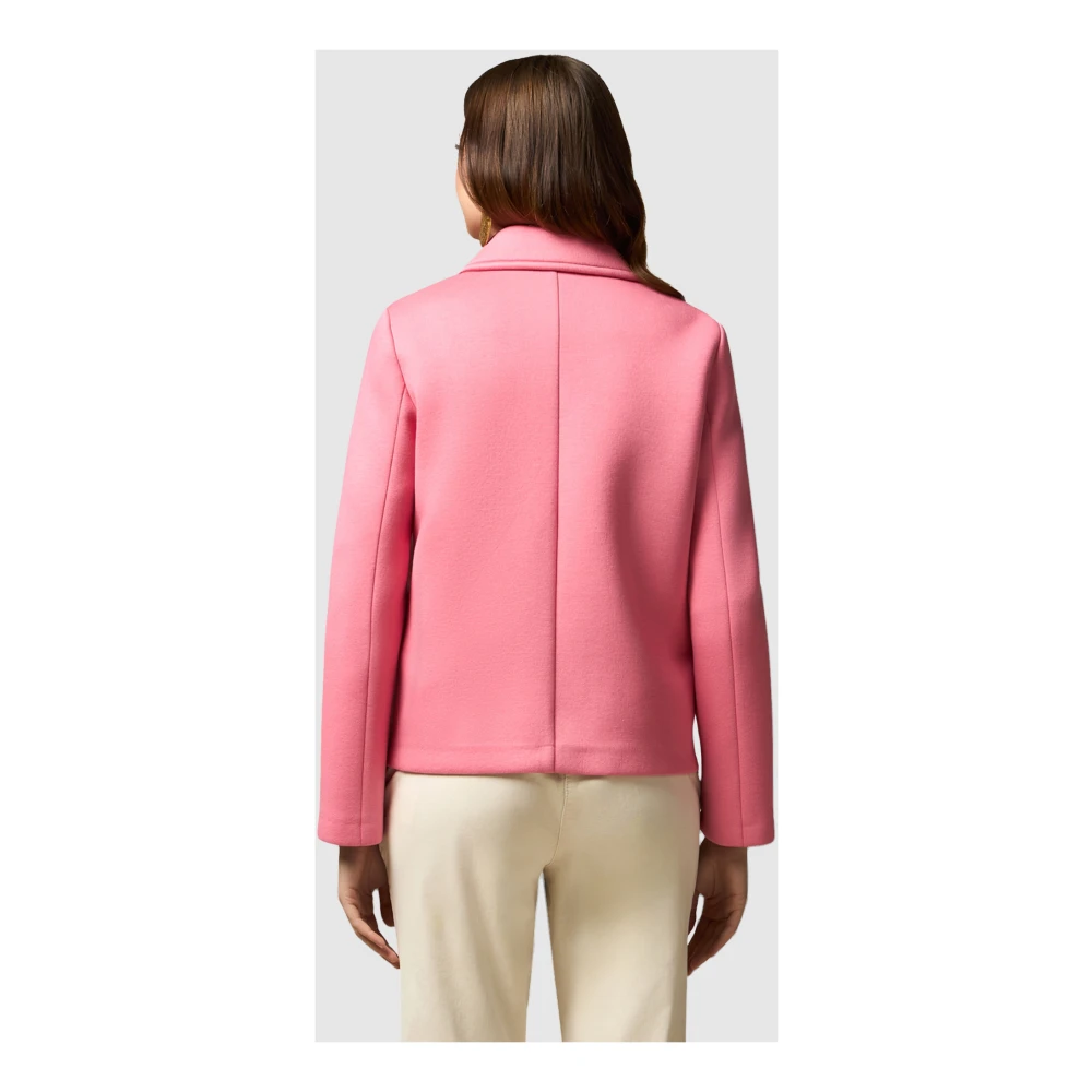 Oltre Dubbelrijige Scuba Jas Pink Dames