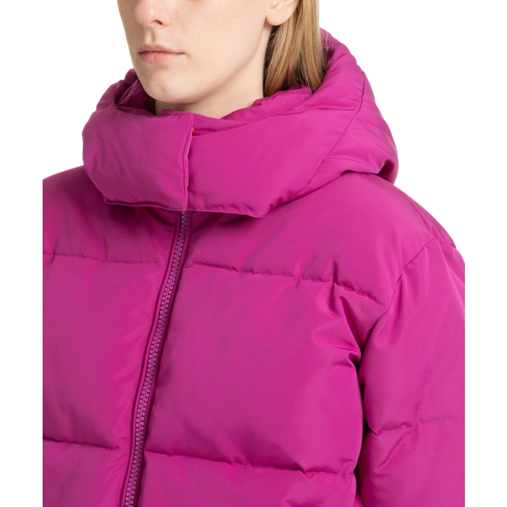 Emporio Armani EA7 Warme Donsjas met Ritssluiting Purple Dames