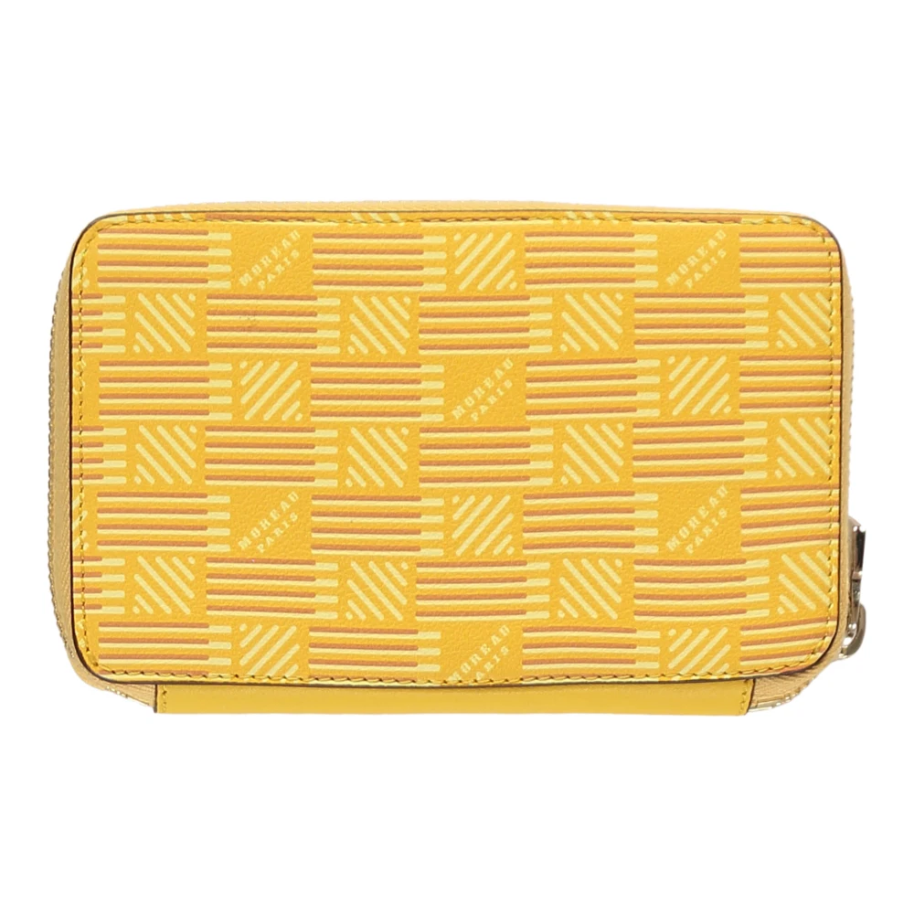 Moreau Paris Korrelig Leren Ritsportemonnee Yellow Dames