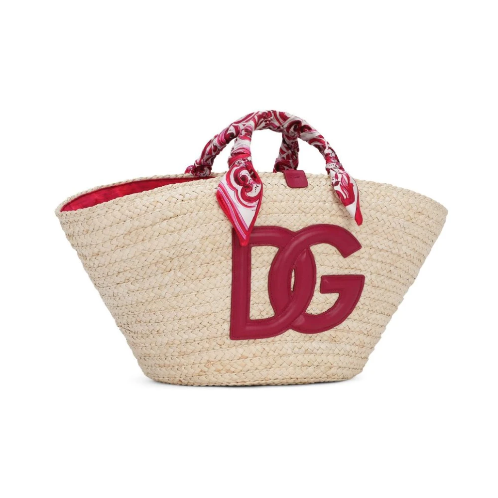 Dolce & Gabbana Stijlvolle Straw Bag voor Vrouwen Beige Dames