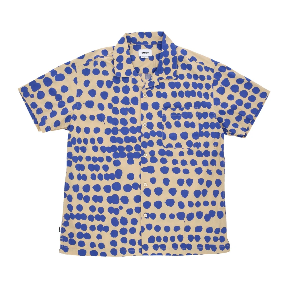 Obey Irish Cream Multi Korte Mouw Shirt Multicolor Heren