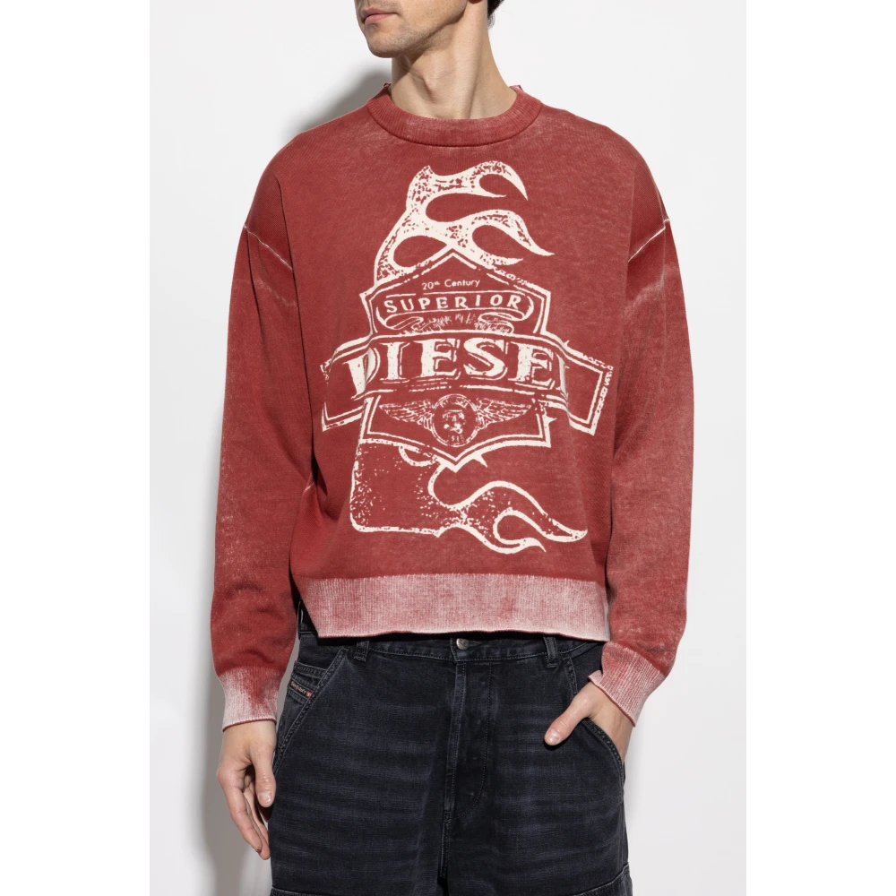 Diesel Sweater K-Belez Red Heren