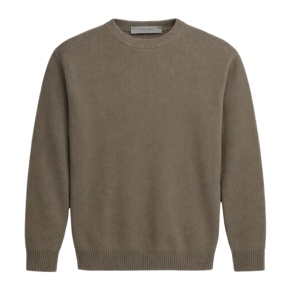 Golden Goose Men's Brown Davis Basic Jumper - Round-Neck Knitwear - M - Knitwear