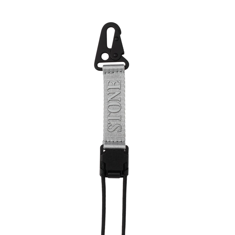 Stone Island Lanyard met logo Gray Heren