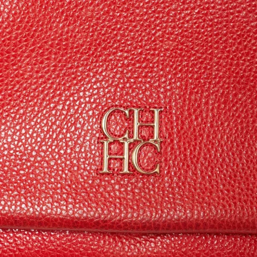 Carolina Herrera Pre-owned Leather clutches Red Dames