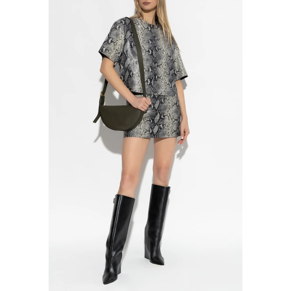 AllSaints Leren rok Renai Gray Dames