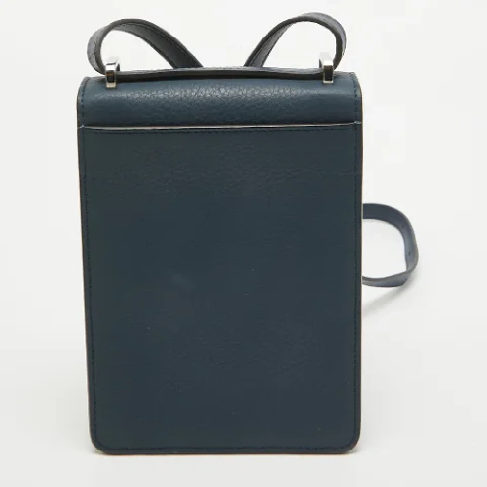 Burberry Vintage Pre-owned Leather shoulder-bags Blue Dames