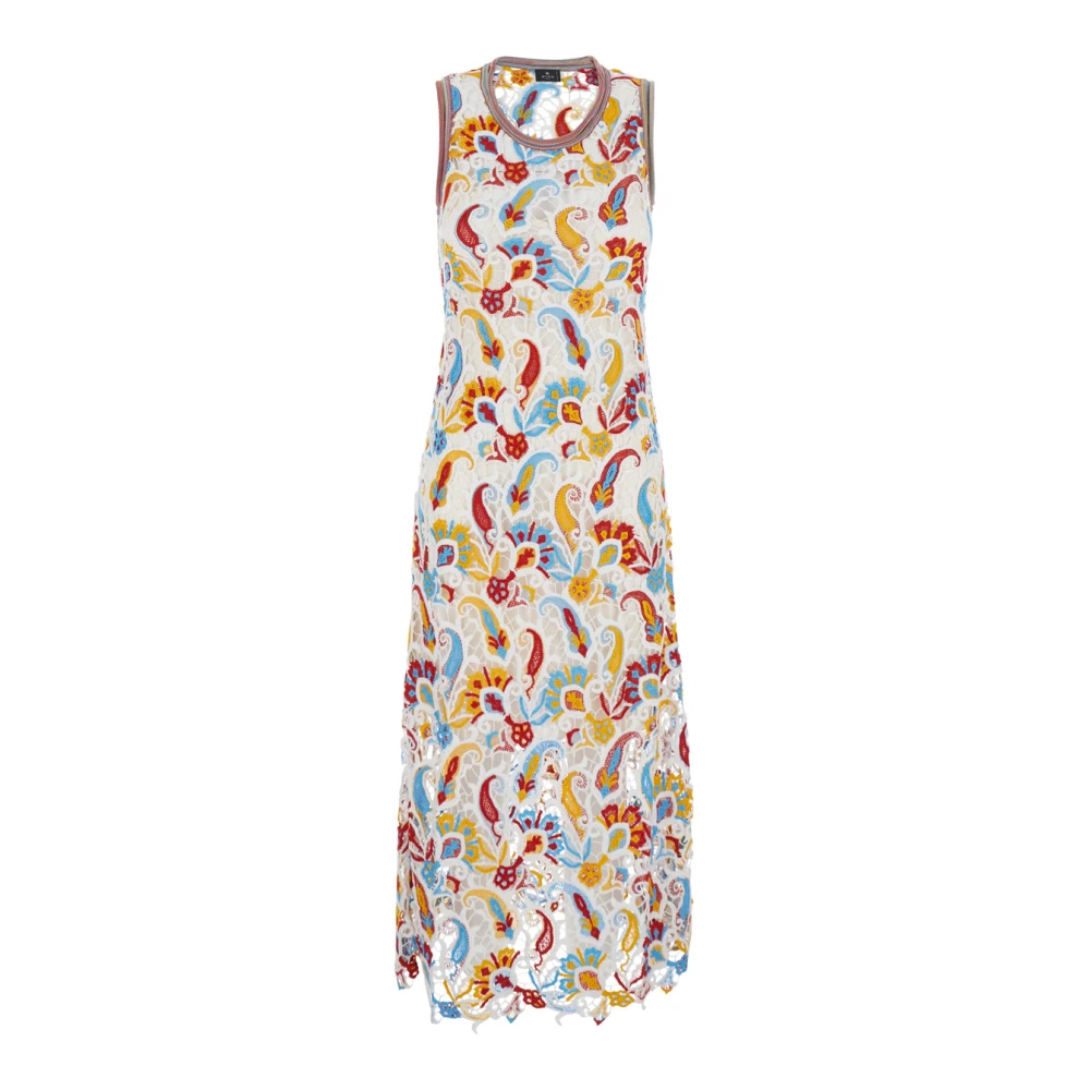 ETRO Bloemenprint Mouwloze Lange Jurk Multicolor Dames