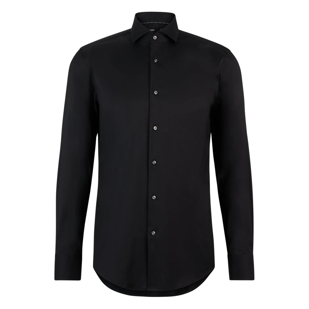 Hugo Uomo Nero Camicia A Maniche Lunghe Slim Fit Nera - Immagine 3