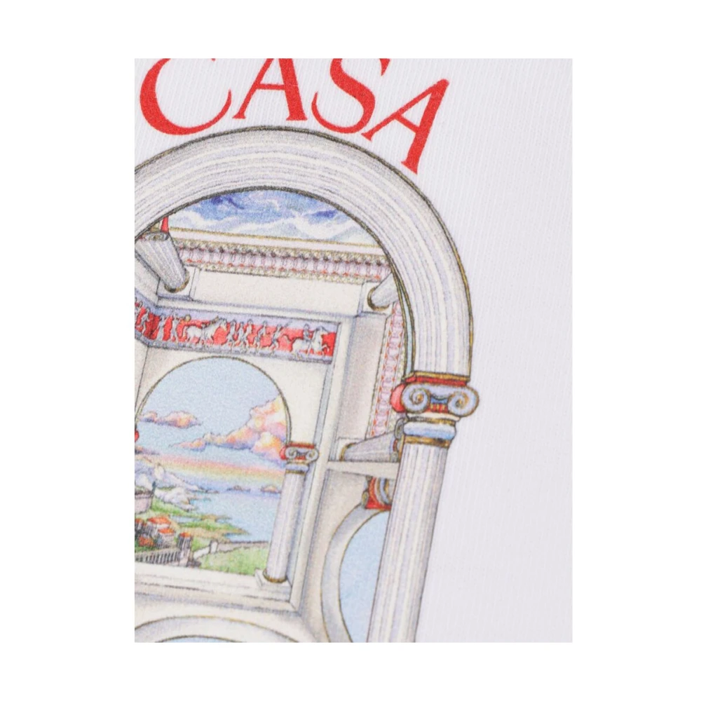 Casablanca Grafische Print T-shirt met Wit Logo White Heren