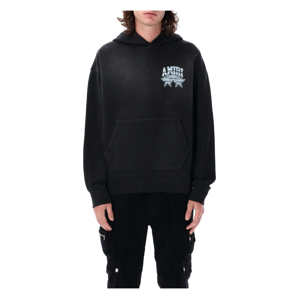 Amiri Zwarte Gebreide Hoodie Ss25 Black Heren