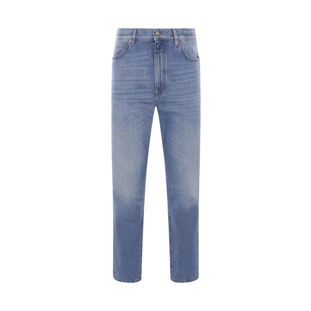 Ermenegildo Zegna Straight Leg Denim Jeans Blue Heren