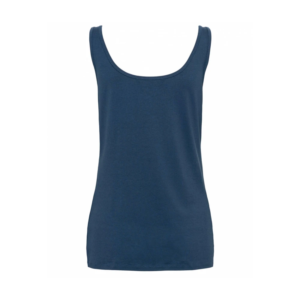 &Co Woman Top zonder mouwen Zomerse stijl Blue Dames