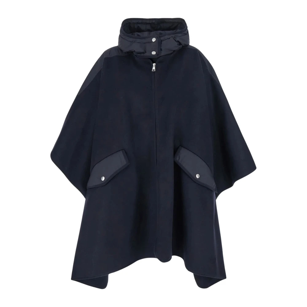 Moncler Hooded Cape - Frau Mäntel Black One Size - Immagine 3