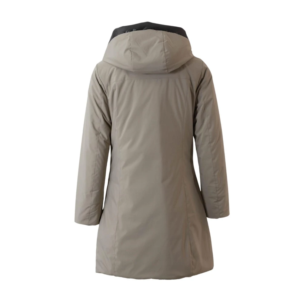 People of Shibuya Beige Technische Parka met Thermische Isolatie Beige Dames