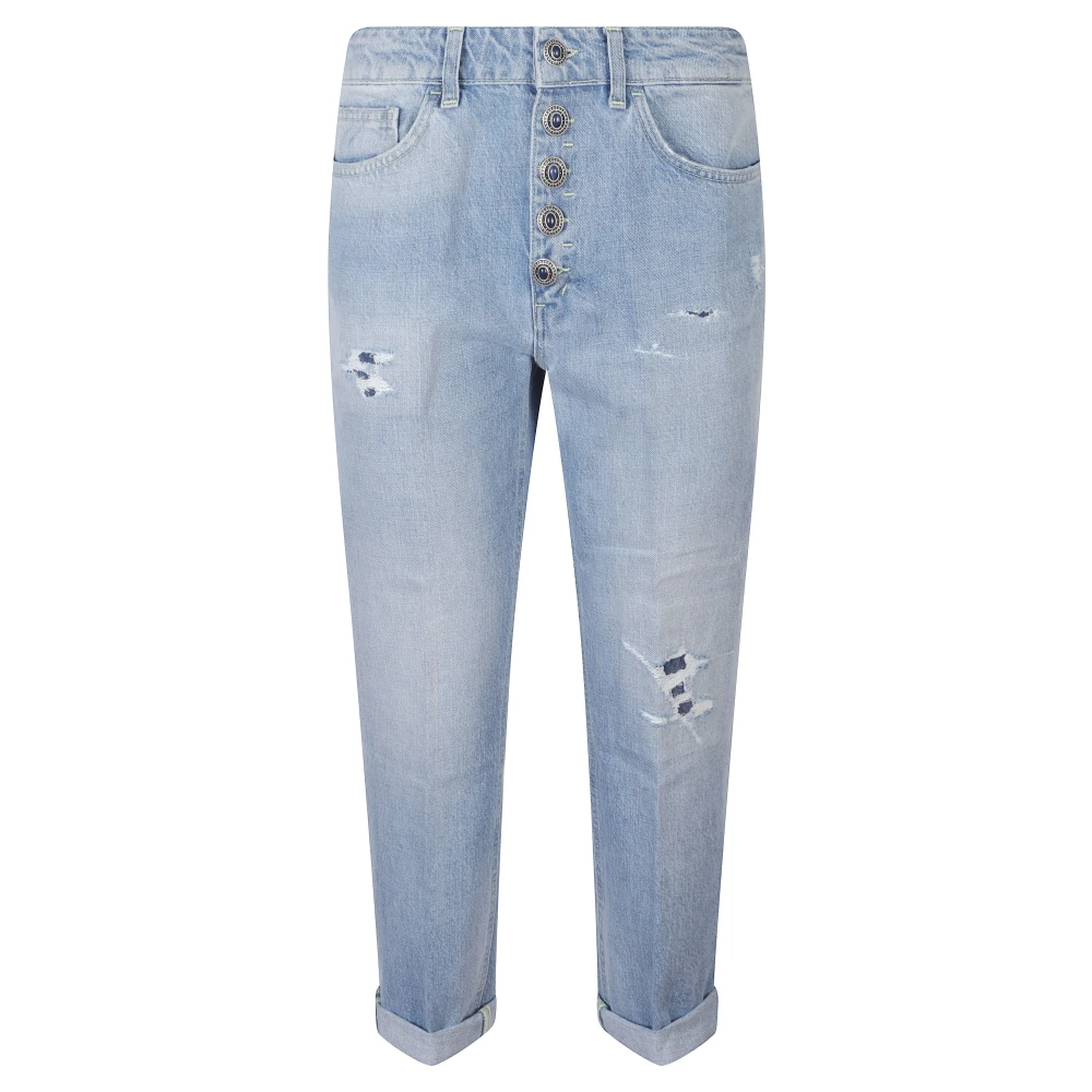 Dondup Vrouw Blauw Jeans Dames, W25, Katoen, Koons Loose-Fit Jeans